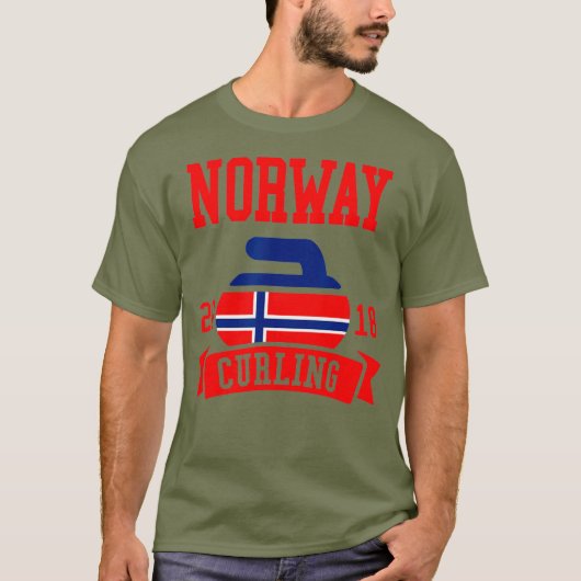 Noorwegen Curling 2018 Noors T-shirt (Voorkant)