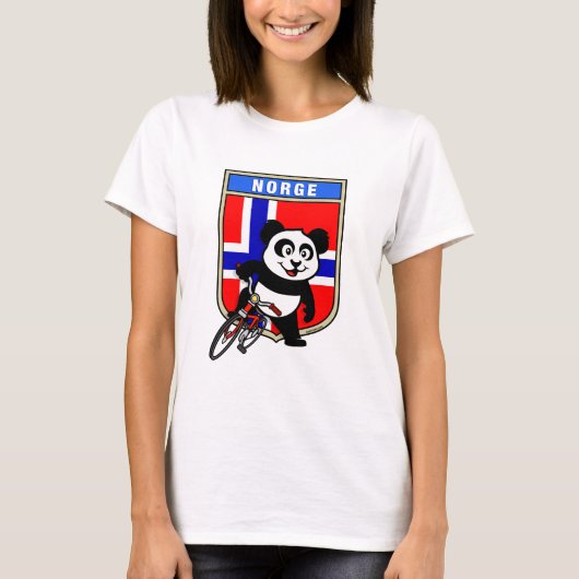 Noorwegen Cycling Panda T-shirt (Voorkant)