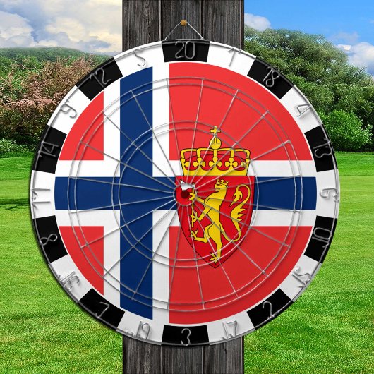 Noorwegen Dartboard, spelbord, Noorse vlag Dartbord