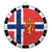 Noorwegen Dartboard, spelbord, Noorse vlag Dartbord (Voorkant)