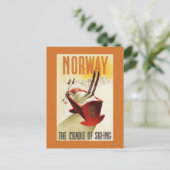 Noorwegen - De wieg van het Skiing Briefkaart (Staand voorkant)