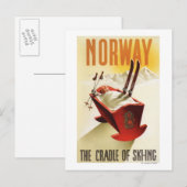 Noorwegen - De wieg van het Skiing Briefkaart (Voorkant / Achterkant)