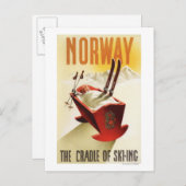Noorwegen - De wieg van het Skiing Briefkaart (Voorkant / Achterkant)