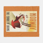 Noorwegen - De wieg van het Skiing Fleece Deken (Voorkant (Horizontaal))