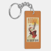 Noorwegen - De wieg van het Skiing Sleutelhanger (Voorkant Links)