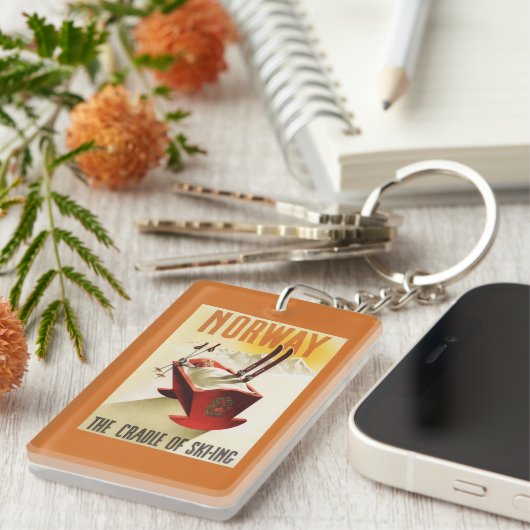 Noorwegen - De wieg van het Skiing Sleutelhanger (Voorkant Rechts)