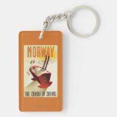 Noorwegen - De wieg van het Skiing Sleutelhanger (achterkant)