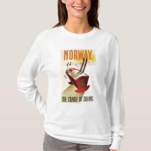 Noorwegen - De wieg van het Skiing T-shirt