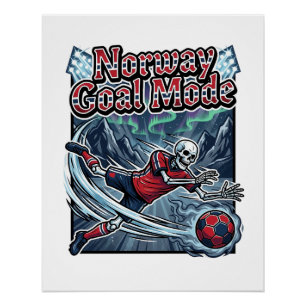 Noorwegen Doel Modus Skelet Aanvaller Naties Stree Perfect Poster