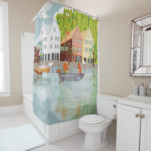 Noorwegen Douchegordijn (In situ)