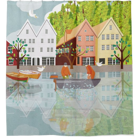 Noorwegen Douchegordijn (Voorkant)