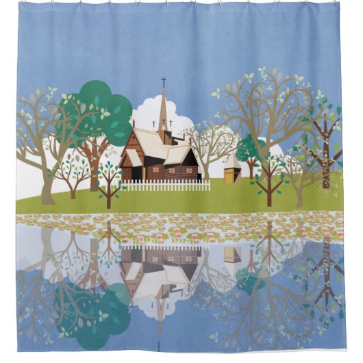 Noorwegen Douchegordijn (Voorkant)