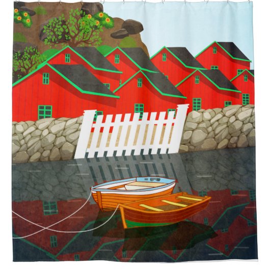 Noorwegen Douchegordijn (Voorkant)
