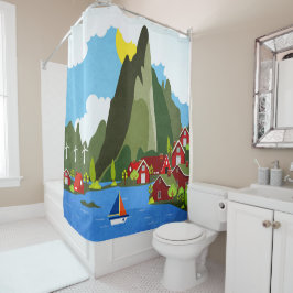 Noorwegen Douchegordijn