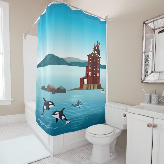 Noorwegen Douchegordijn (In situ)