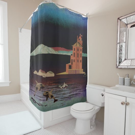 Noorwegen Douchegordijn (In situ)