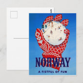 Noorwegen, een liefje plezier briefkaart (Voorkant / Achterkant)