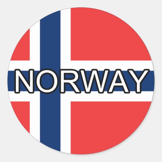 Noorwegen Euro Sticker (Voorkant)