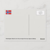 Noorwegen, Fantoft Stave Church, Fana, Bergen Briefkaart (Achterkant)