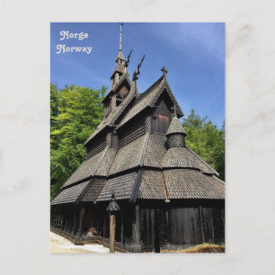Noorwegen, Fantoft Stave Church, Fana, Bergen Briefkaart
