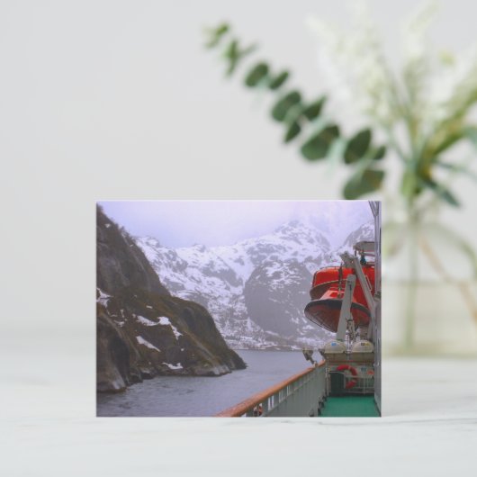 Noorwegen, Fijord van de post-steamer Briefkaart (Staand voorkant)