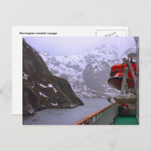 Noorwegen, Fijord van de post-steamer Briefkaart (Voorkant / Achterkant)