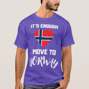 Noorwegen Flag Heart Funny Noorse Gift Noorwegen T-shirt
