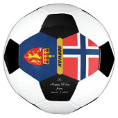 Noorwegen Gepersonaliseerd, Vlag, Foto Voetbal (Gedraaid)