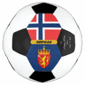 Noorwegen Gepersonaliseerd, Vlag, Foto Voetbal (Voorkant)