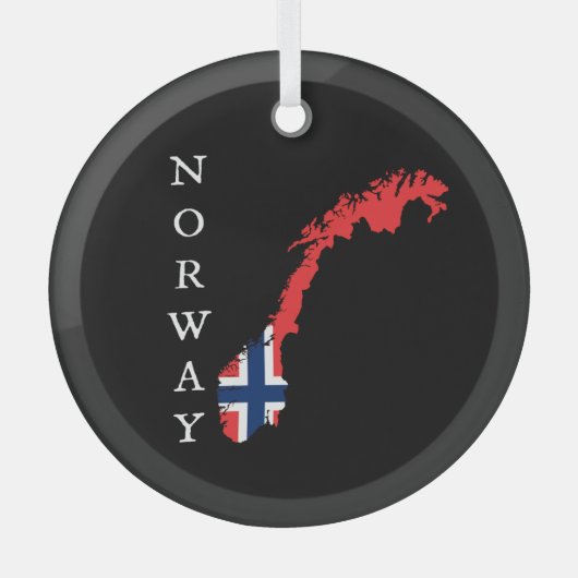 Noorwegen Glas Ornament (Voorkant)