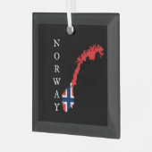 Noorwegen Glas Ornament (Voorkant links)