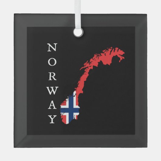 Noorwegen Glas Ornament (Voorkant)