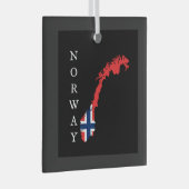 Noorwegen Glas Ornament (Voorkant Rechts)