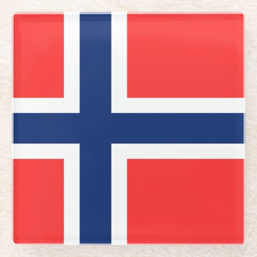 Noorwegen Glazen Onderzetter (Voorkant)