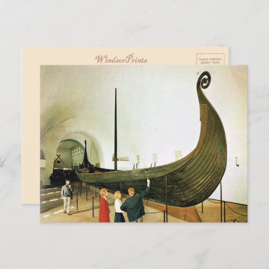  Noorwegen, Gokstad Ship Briefkaart (Voorkant / Achterkant)