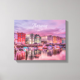 Noorwegen Harbour Canvas Afdruk