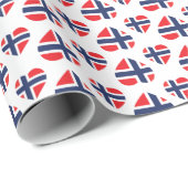 NOORWEGEN HARTVORM VLAG CADEAUPAPIER (Rol Hoek)