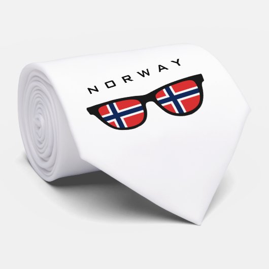 Noorwegen heeft aangepaste tekst en kleuren stropd stropdas (Opgerold)
