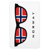 Noorwegen heeft aangepaste tekst en kleurenmagneet magneet (Verticaal)