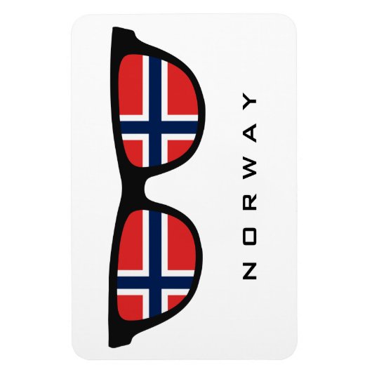 Noorwegen heeft aangepaste tekst en kleurenmagneet magneet (Verticaal)