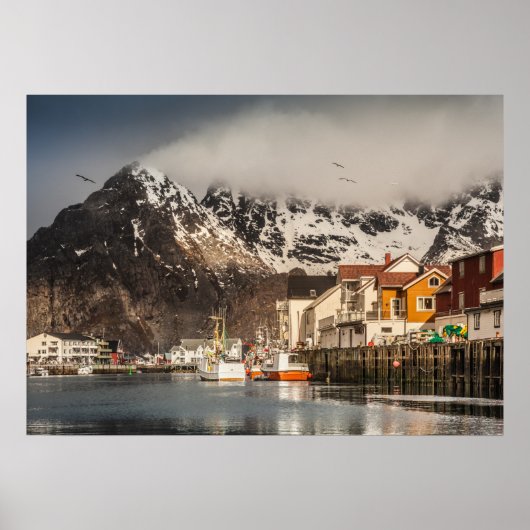 Noorwegen Henningsvaer Poster (Voorkant)