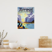 Noorwegen, het land van de middernacht zon poster (Keuken)