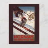 Noorwegen - Het startpunt van de Skiing Briefkaart (Voorkant)
