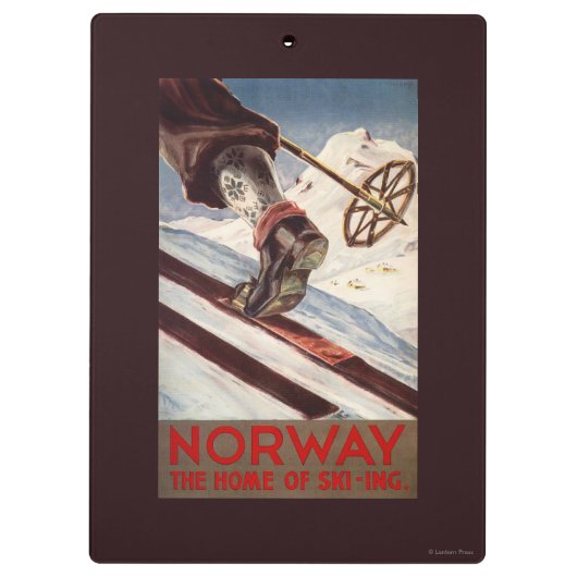 Noorwegen - Het startpunt van de Skiing Klembord (Achterkant)