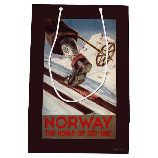 Noorwegen - Het startpunt van de Skiing Medium Cadeauzakje (Achterkant)