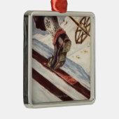 Noorwegen - Het startpunt van de Skiing Metalen Ornament (Rechts)