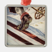 Noorwegen - Het startpunt van de Skiing Metalen Ornament (Voorkant)