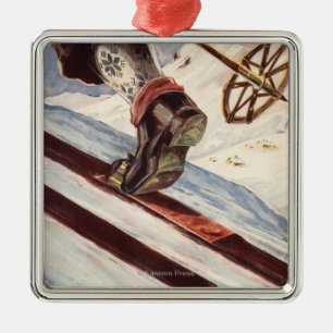 Noorwegen - Het startpunt van de Skiing Metalen Ornament