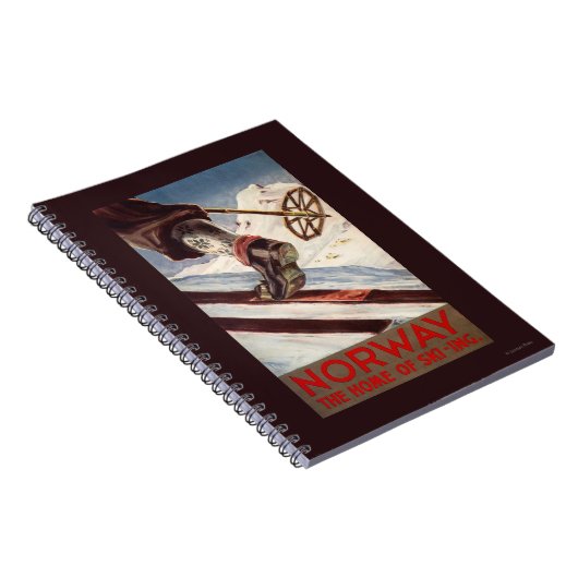 Noorwegen - Het startpunt van de Skiing Notitieboek (Rechterzijde)