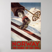 Noorwegen - Het startpunt van de Skiing Poster (Voorkant)